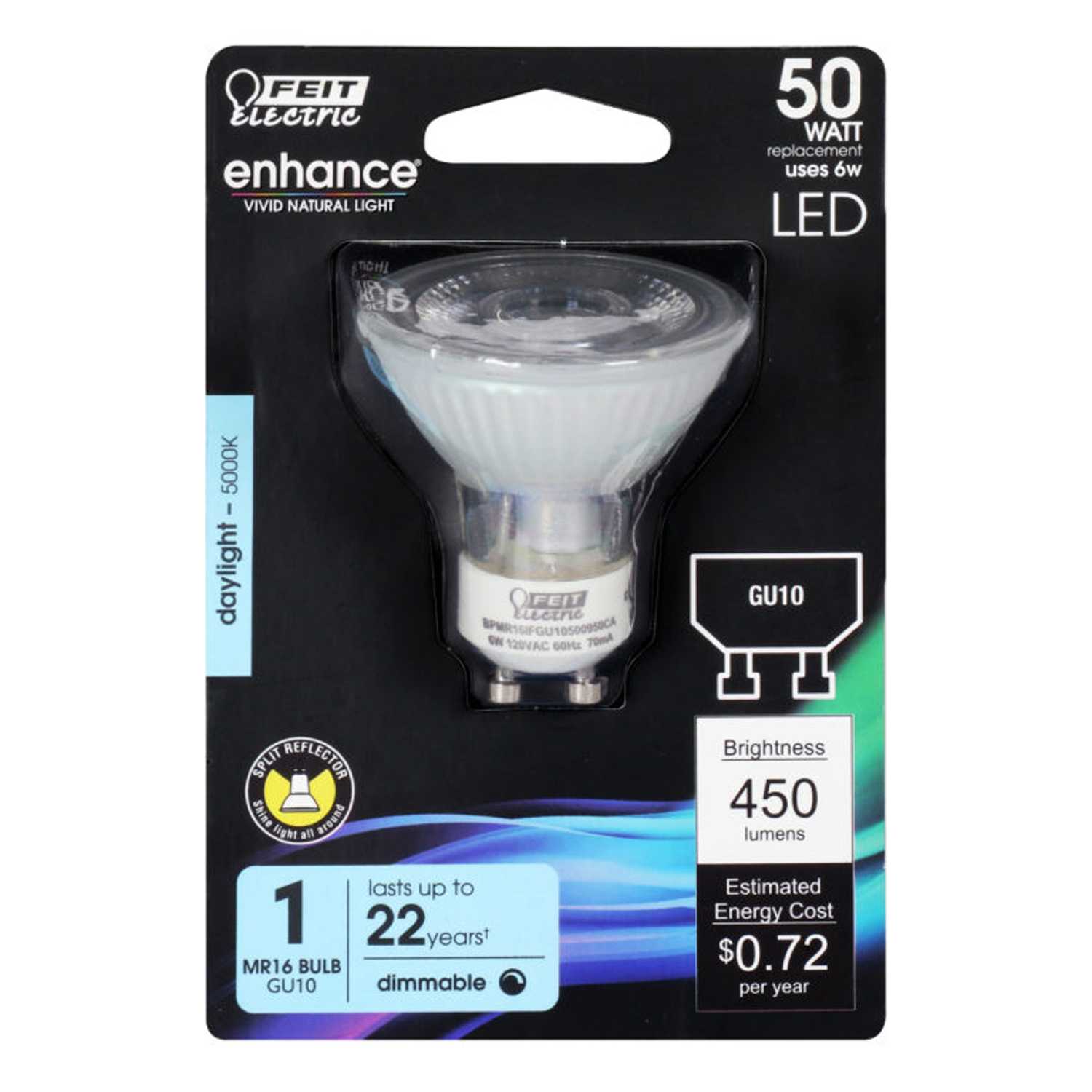 FEIT Electric Enhance MR16 GU10 LED Bulb Daylight 50 Watt Equivalence 1