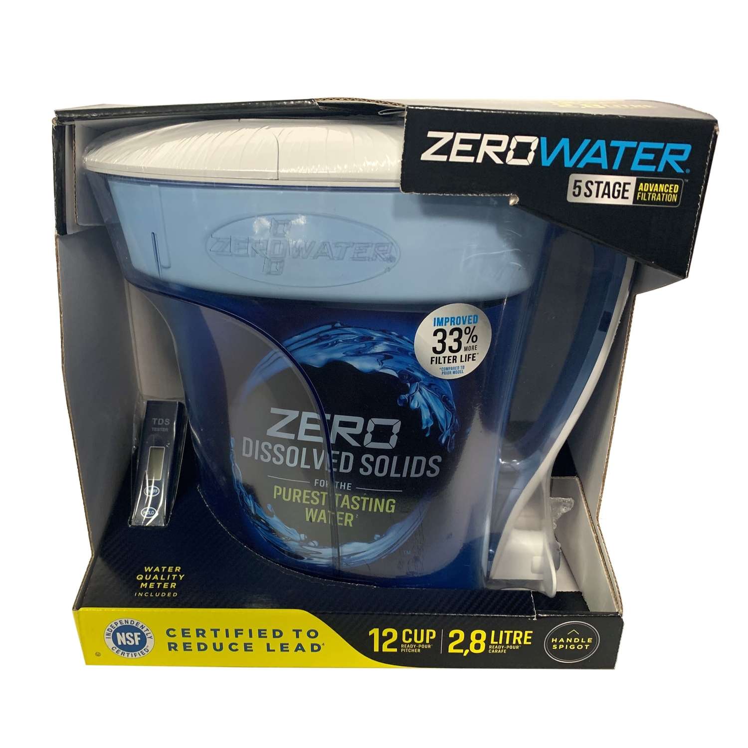 ZeroWater ReadyPour 12 cups Blue Water Filtration Pitcher Ace Hardware