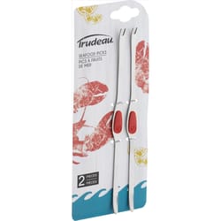 Trudeau Red/Silver Stainless Steel Seafood Picks