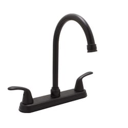 Huntington Brass Two Handle Matte Black Kitchen Faucet