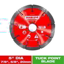 Diablo 5 in. D X 7/8 in. Diamond Tuck Point Masonry Cut-Off Wheel 1 pk