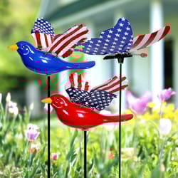 Exhart WindyWings Multicolored Plastic 16 in. H X 6 in. L X 4 in. W Patriotic Planter Stake