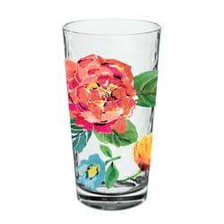 TarHong Garden Floral 21.5 oz Multicolored Acrylic Drinking Glass