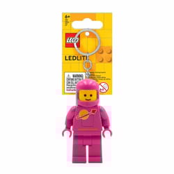 LEGO Plastic Pink Spaceman Keychain w/LED Light
