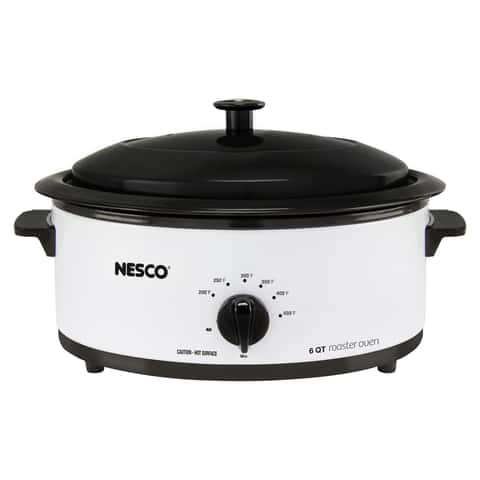 Nesco White Porcelain 6 qt Electric Roaster 9.25 in. H X 12 in. W X 17 in.  L - Ace Hardware