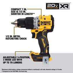 DeWalt 20V MAX 1/2 in. Brushless Cordless Drill/Driver Tool Only
