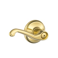 Schlage Flair Bright Brass Privacy Lockset 1-3/4 in.
