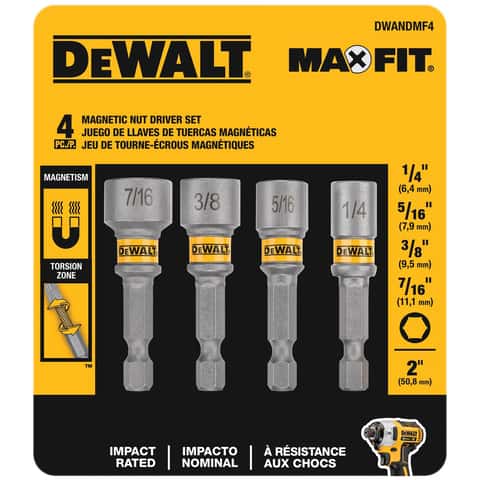 DeWalt Maxfit 2 in. L Steel Nut Setter Nut Driver Set 4 pc - Ace Hardware