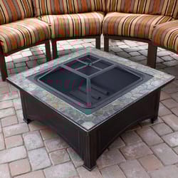 AZ Patio Heater 36 in. W Steel Rustic Square Wood Fire Pit