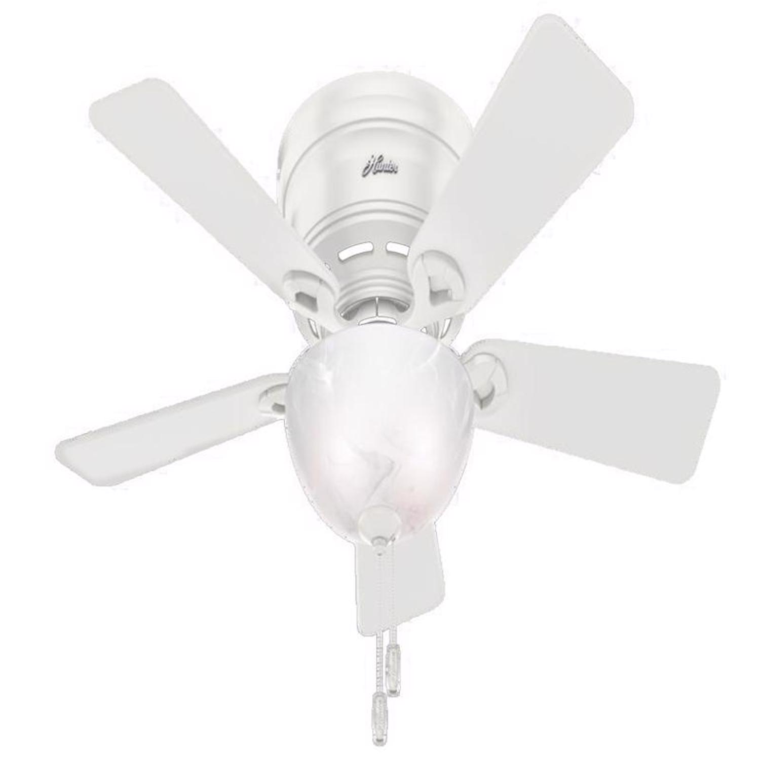 Photos - Light Bulb Hunter Haskell 42 in. White LED Indoor Ceiling Fan 52138 