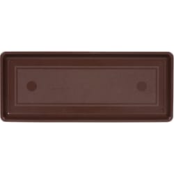 Novelty 1 in. H X 18 in. W X 7 in. D Plastic Countryside Flower Box Tray Brown