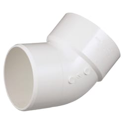 Charlotte Pipe Schedule 40 6 in. Spigot X 6 in. D Hub PVC 45 Degree Street Elbow 1 pk