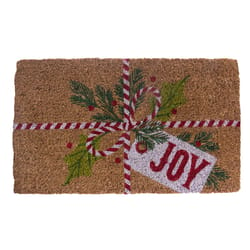 Entryways 18 in. W X 30 in. L Natural Gift of Joy Coir Door Mat