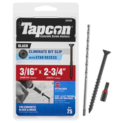 Tapcon 3/16 in. X 2-3/4 in. L Star Bugle Head High/Low Concrete Screws