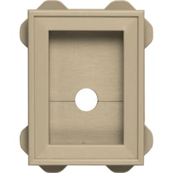 Builders Edge 6 in. H X 5 in. W X 1 in. L Prefinished Almond Vinyl Mounting Block