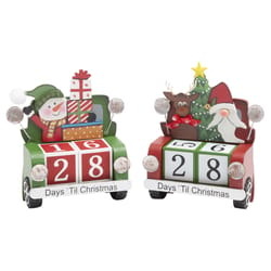 Gerson Multicolored Christmas Countdown Calendar Table Decor 6 in.