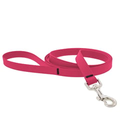 LupinePet Splash Neon Pink BioThane Dog Leash One Size Fits All