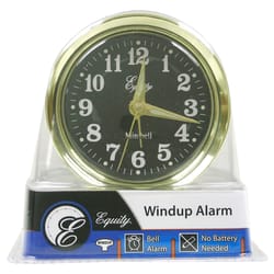 La Crosse Equity 2.5 in. Black Alarm Clock Analog