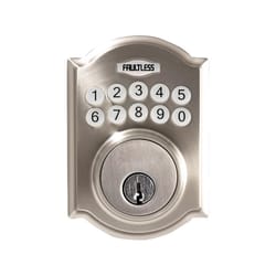 Faultless Satin Nickel Metal Electronic Deadbolt