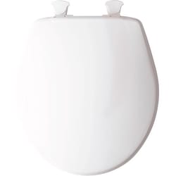 Mayfair by Bemis Round White Plastic Toilet Seat