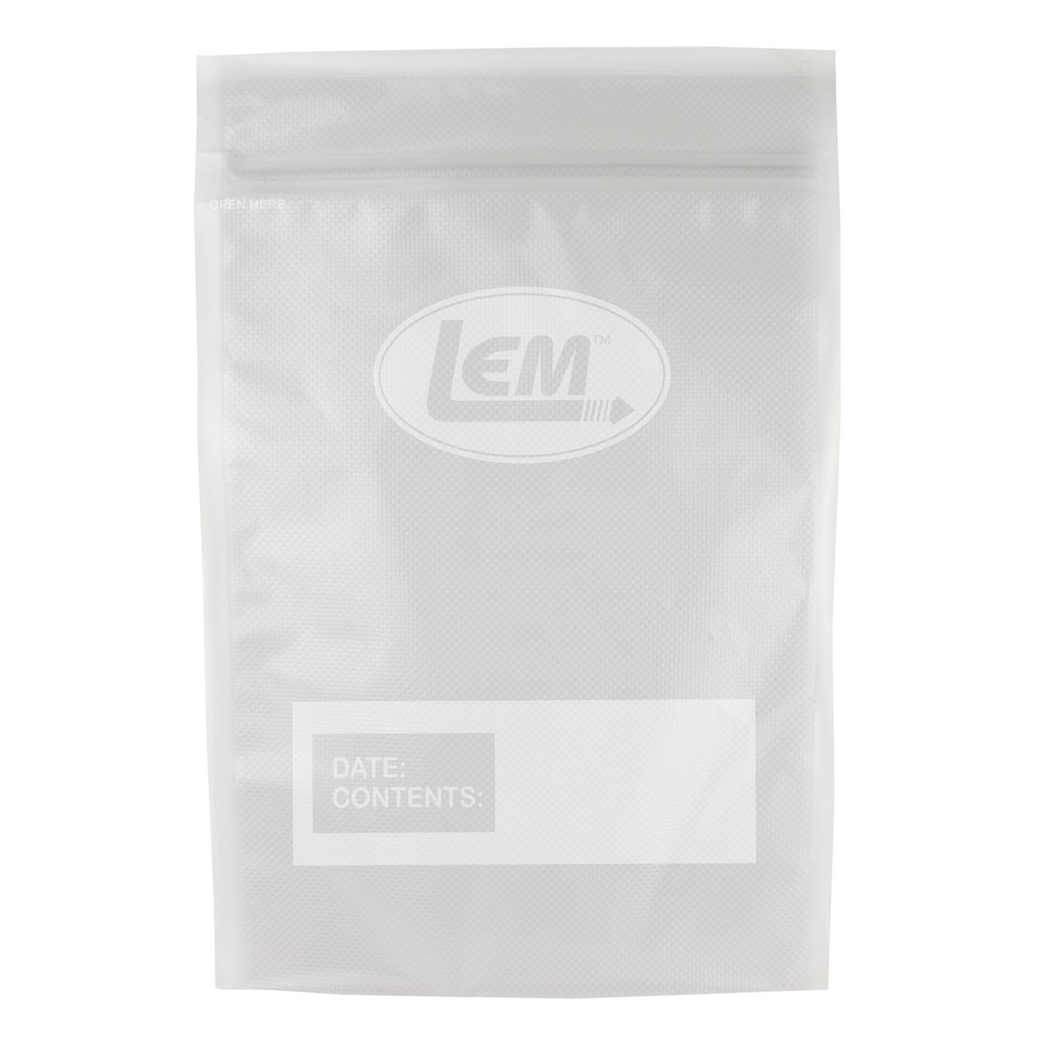 LEM 1 qt Clear Zipper Top Vacuum Bag 100 pk Sansujyuku sansujyuku.com
