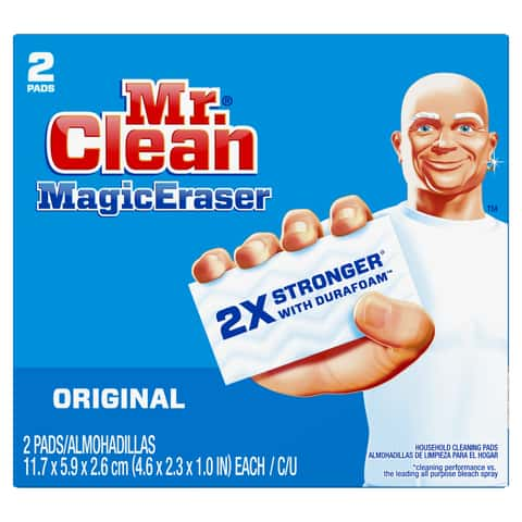 Mr. Clean Original Medium Duty Magic Eraser For Multi-Purpose 4.6 in. L 2  pk - Ace Hardware