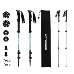 Retrospec 54 in. Winter Mint 6061 Aluminum Adjustable Trekking Pole