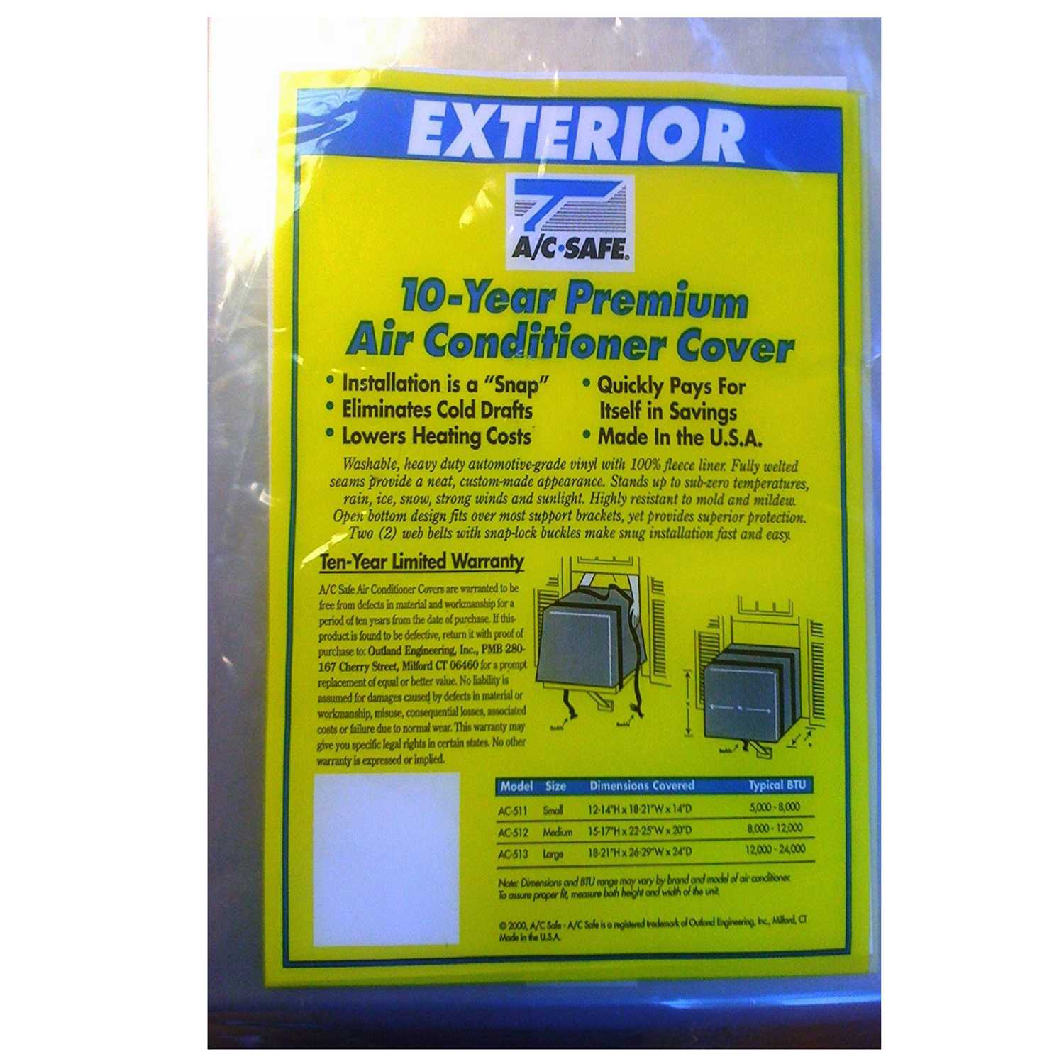 AC Safe 17 in. H x 25 in. W PVC Tan Square Outdoor Air Conditioner