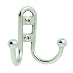 Spectrum 4.75 in. L White Steel Medium Over the Door Hook 1 pk