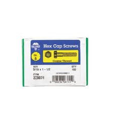 Hillman 7/16 in. D X 2-1/2 in. L Heat Treated Steel Hex Head Cap Screw 50 pk