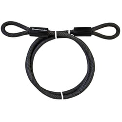 Hyper Tough 1/4in x 6 ft Vinyl Covered Flexible Open Loop Cable Lock, Size: 1/4 inch x 6