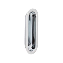 Ives 3-9/16 in. L Bright Chrome Silver Brass Flush Mortise Finger Pull