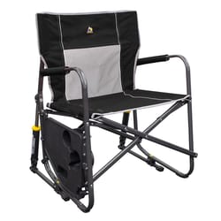 GCI Outdoor Freestyle Rocker XL w/Side Table Black Freestyle Folding Rocker