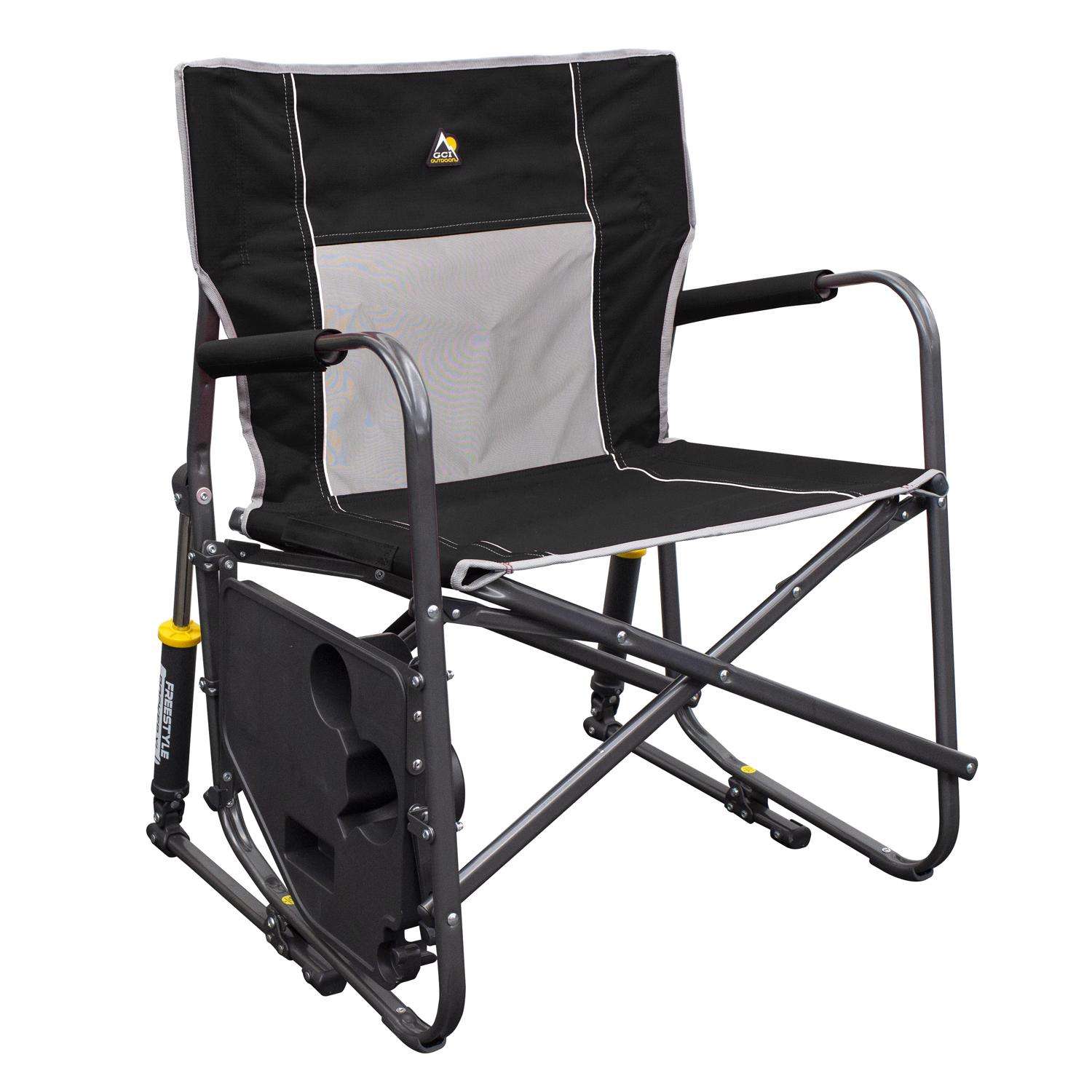 GCI Outdoor Freestyle Rocker XL w/Side Table Black Freestyle