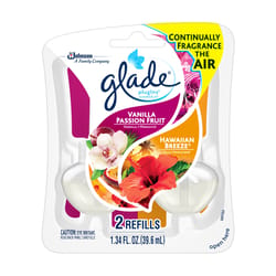 Glade Plug-Ins Vanilla Passion Fruit/Hawaiian Breeze Scent Air Freshener Refill 1.34 oz Liquid