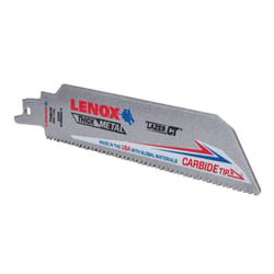 Lenox Lazer CT 6 in. Carbide Tipped Reciprocating Saw Blade 8 TPI 1 pc