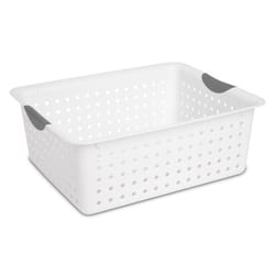 Sterilite 1.5 cu ft White Storage Bin 6 in. H X 12.875 in. W X 15.875 in. D Stackable