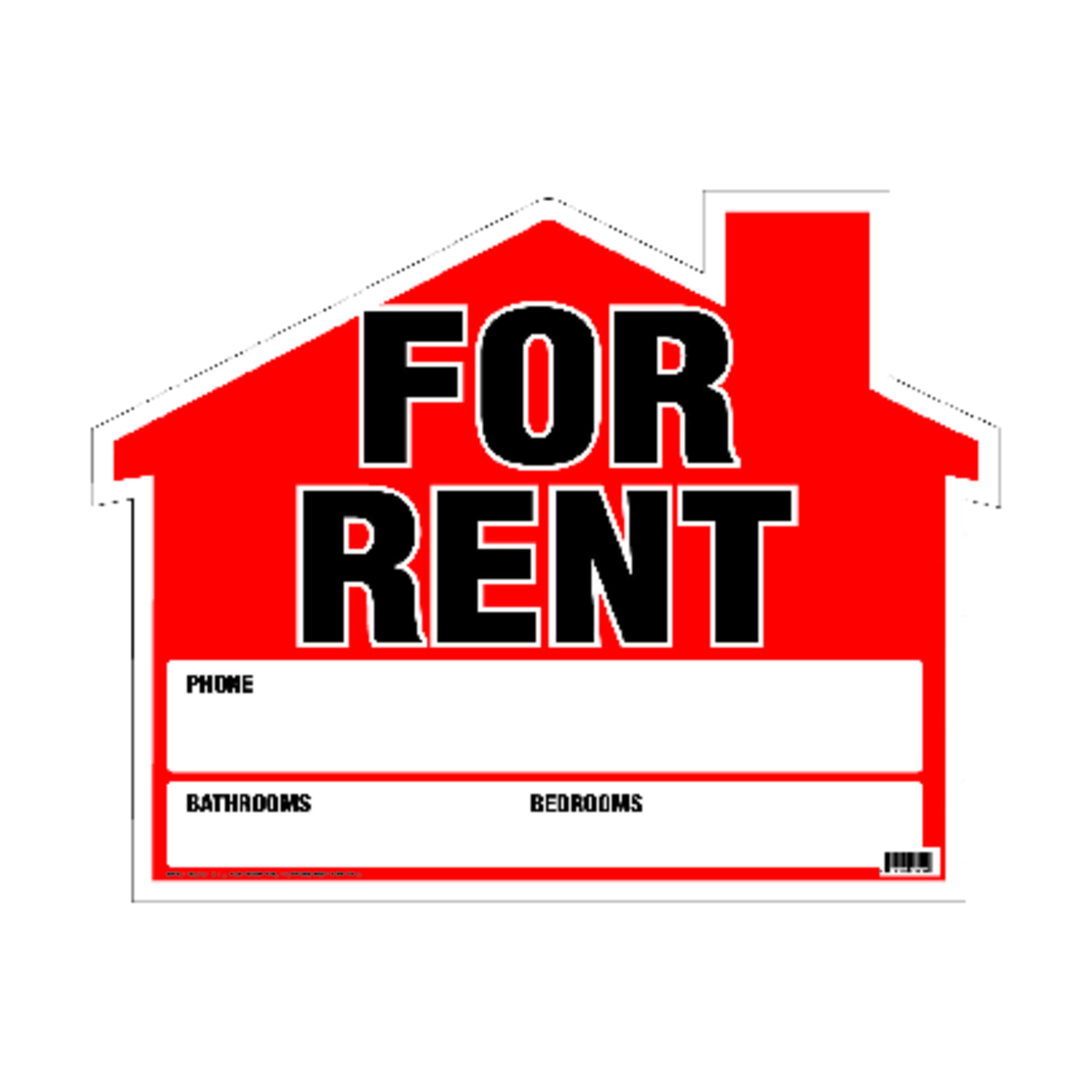 UPC 029069009021 product image for Hy-Ko 4m For Rent Sign in Red (RS-901) | upcitemdb.com
