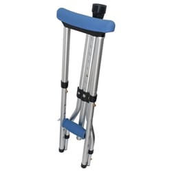 Carex Health Brands Blue Folding Crutches Aluminum/Plastic 59 in. H X 8 in. L