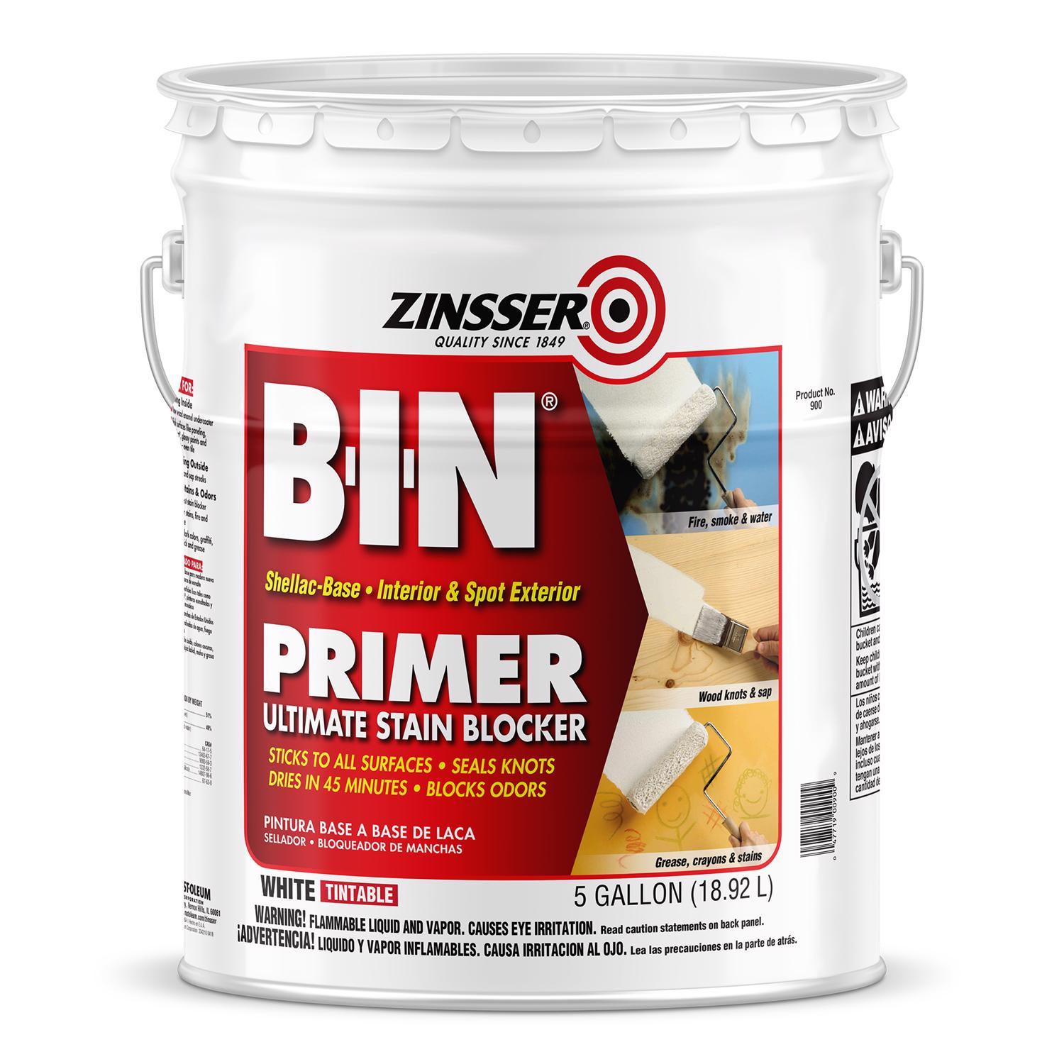 Zinsser B-I-N White Shellac-Based Primer 5 Gal - Ace Hardware