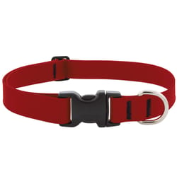 LupinePet Splash Brick Red BioThane Dog Adjustable Collar Large