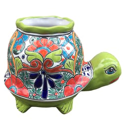 Avera Products Talavera 9 in. H X 8 in. W Ceramic Talavera Planter Multicolored