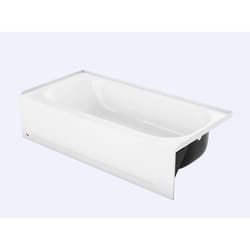 Bootz 14.25 in. H X 30 in. W X 60 in. L White Bathtub