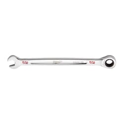 Milwaukee 11/32 in. X 11/32 in. 12 Point SAE I-Beam Ratcheting Combination Wrench 0.8 in. L 1 pc