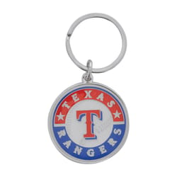 HILLMAN MLB Tempered Steel Silver Split Ring Keychain