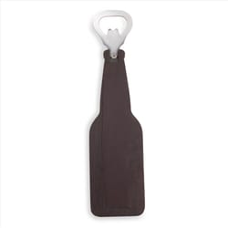 Pavilion Man Crafted Brown Steel/Wood Manual Drink With Friends Bottle Opener Magnet