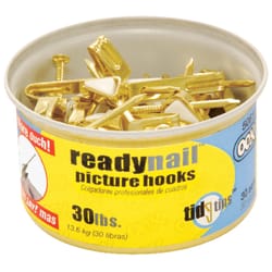 OOK Brass-Plated Standard Picture Hook 30 lb 25 pk