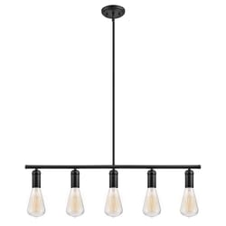 Globe Electric Chromeo Matte Black 5 lights Chandelier