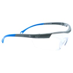 General Electric 01 Series Impact-Resistant Safety Glasses Clear Lens Blue Frame 1 pk