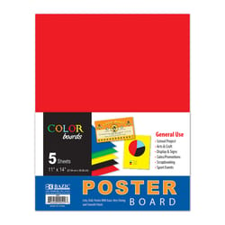 BAZIC 22 X 14 Asst. Color Poster Board (5/Pack) Bazic Products